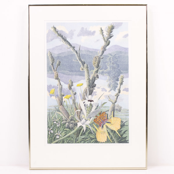 Karl Axel Pehrson, färglitografi, "Exotiska Växter", signerad, numrerad 340/385