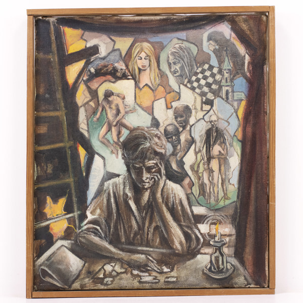 Karin Sverenius Holm, olja på duk, ej signerad, 48x57 cm