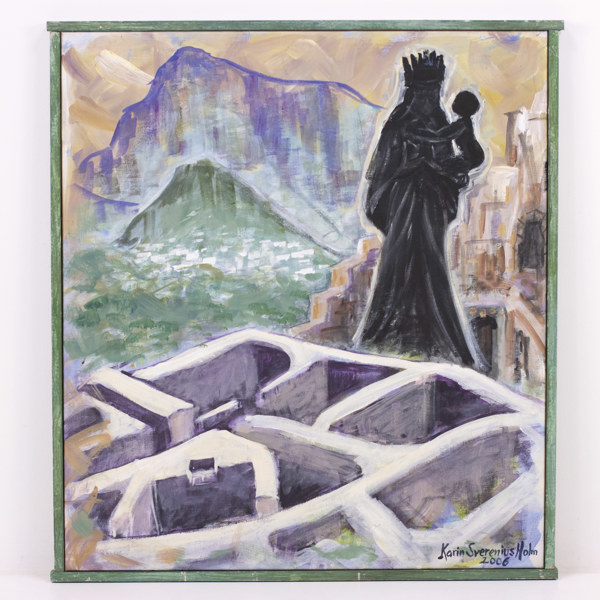 Karin Sverenius Holm, olja på duk, signerad, 60x67,5 cm