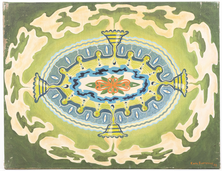 Karin Sverenius Holm, olja på duk, signerad, 71x55 cm