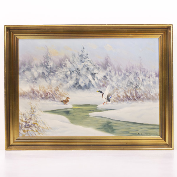 Henning Hougaard, olja på duk, signerad, 74x55 cm