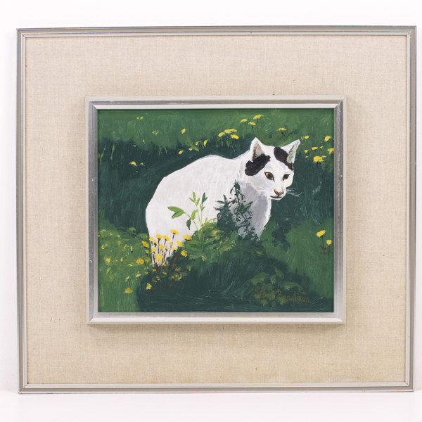 Sigfrid Bengtsson, olja på pannå, "Nicke", signerad, daterad -71