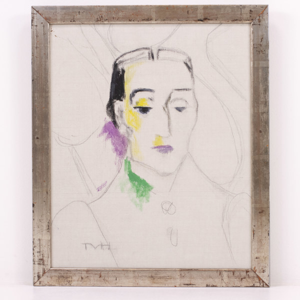 Tora Vega Holmström, olja på duk, påbörjad, signerad