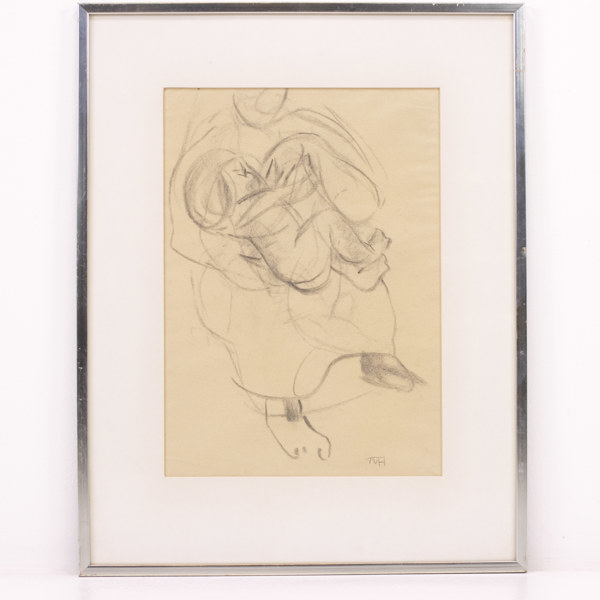 Tora Vega Holmström, teckning, signerad