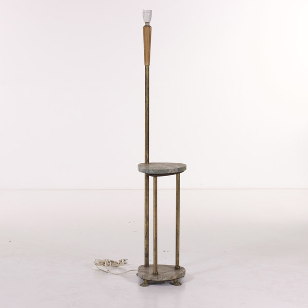 Golvlampa, metall/sten, höjd 137 cm