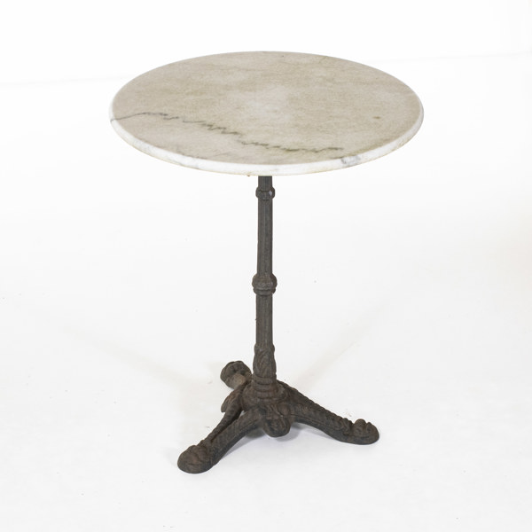 Trädgårdsbord, gjutjärn med marmorskiva