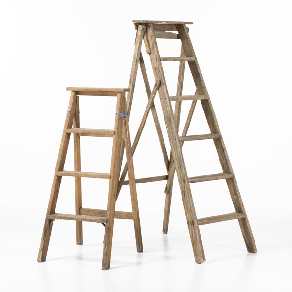 Trappstegar, 2 st, trä, bl a Limhamns stegindustri