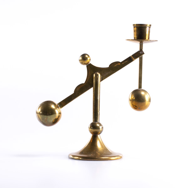 Pendelljusstake, mässing, Scandia Mässing, höjd 19,5 cm