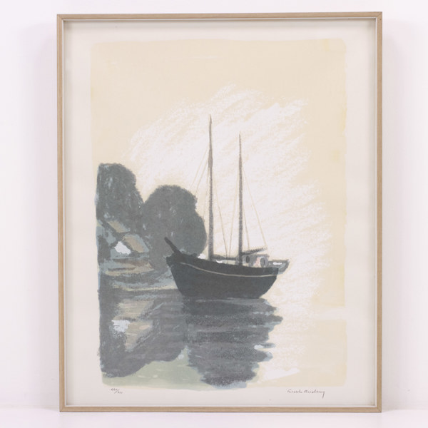 Gustav Rudberg, litografi, 284/310, signerad, 51,5x64 cm