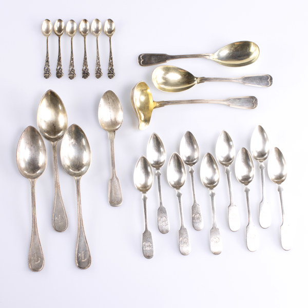 Diverse bestick, silver, vikt 576 gram