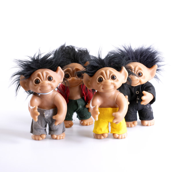 Troll, 4 st, Thomas Dam, 1977, höjd 23 cm