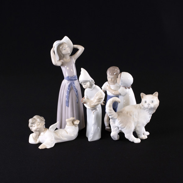 Figuriner, 5 st, Bing & Gröndahl, Lladro, Nao