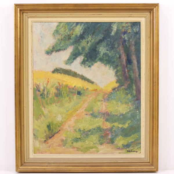 Willy Lindeberg, olja på pannå, signerad