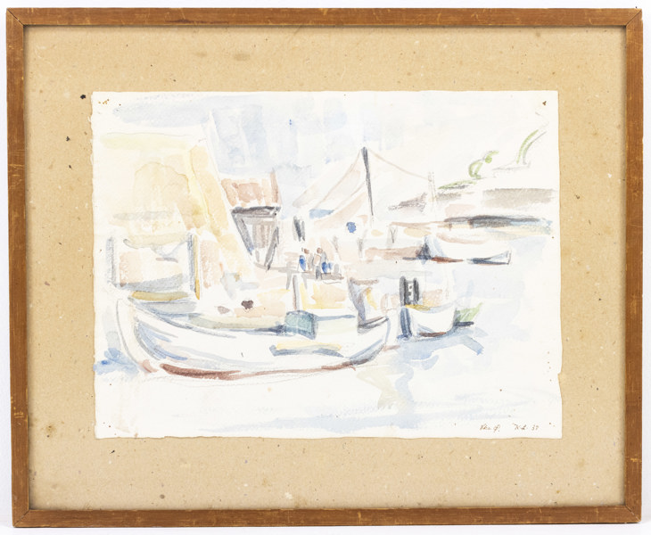 Karl Larsen, akvarell, monogramsignerad, daterad -39