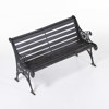 Trädgårdsbänk, med gjutjärnsgavlar, bredd 125 cm