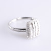 Diamantring, 18k, vitguld, 95 st diamanter 0,57 karat