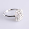 Diamantring, 18k, vitguld, 47 st diamanter 0,53 karat