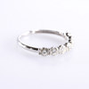 Diamantring, 18k, vitguld, 7 st diamanter 1,02 karat