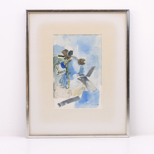 John Wipp, akvarell, signerad, 42x52 cm