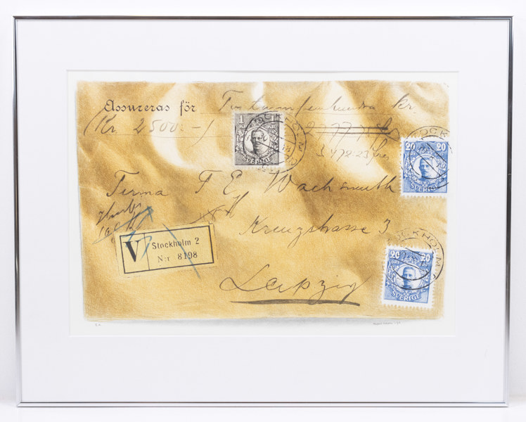 Magnus Krook, litografi, signerad, E.A.