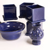 Diverse keramik, blå, 7 delar, bl a Jie