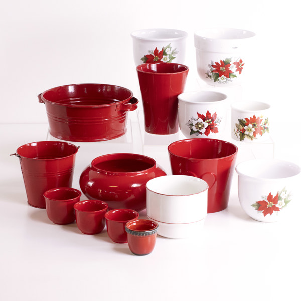 Ytterfoder, jul, 15 st, bl a Rörstrand, Höganäs, höjd 15,5 cm och mindre