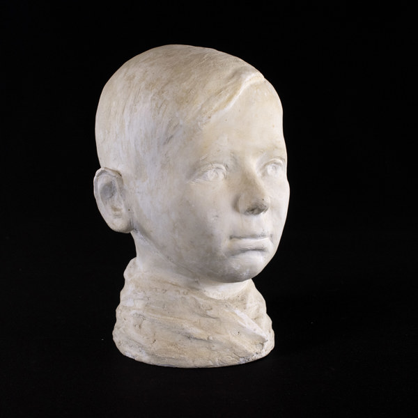 Oidentifierad konstnär, byst, gips, höjd 28 cm