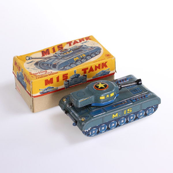 Plåtleksak, M15 Tank, med originalkartong