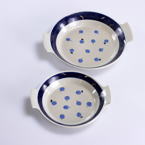 Marianne Westman, skålar, 2 st, "Blåbär", Rörstrand