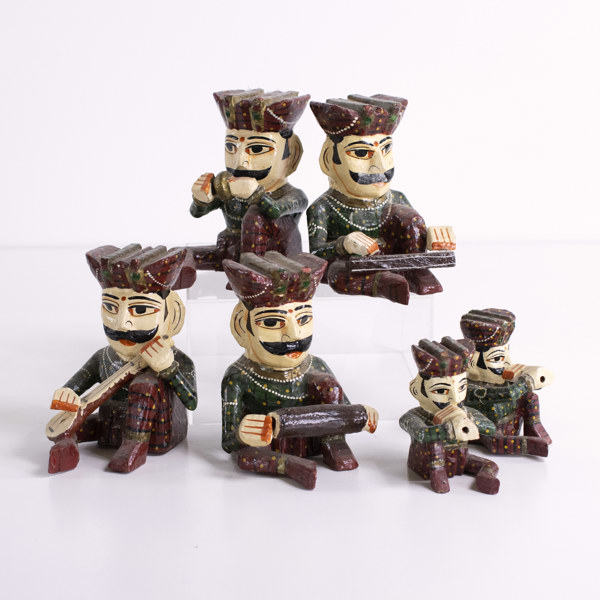 Figuriner, 6 st, "Orkester". högsta 15 cm