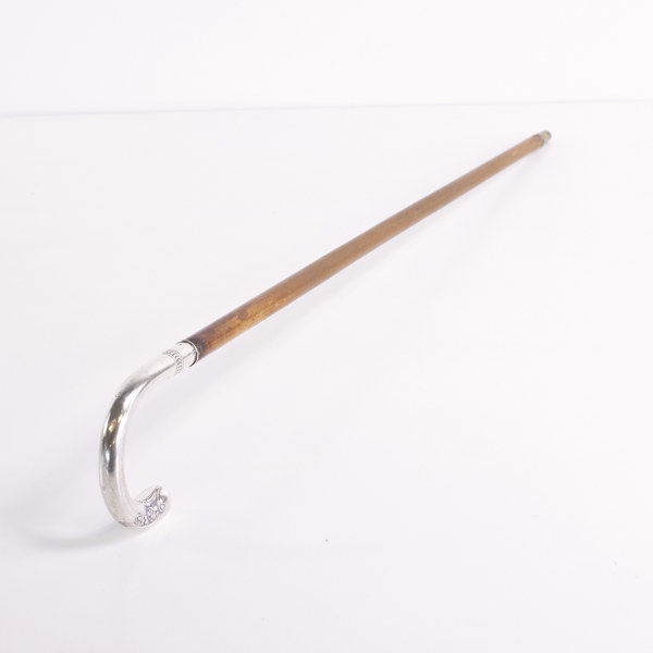 Käpp, silverhandtag, längd 90 cm