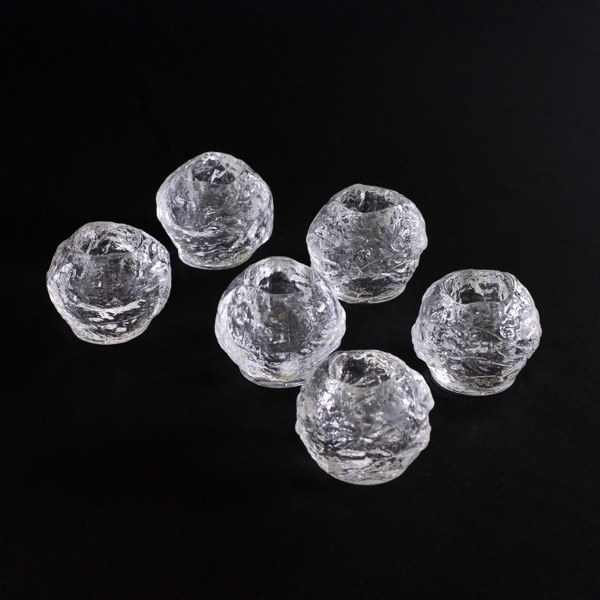 Ann Wärff, ljuslyktor, 6 st, "Snowball", Kosta Boda