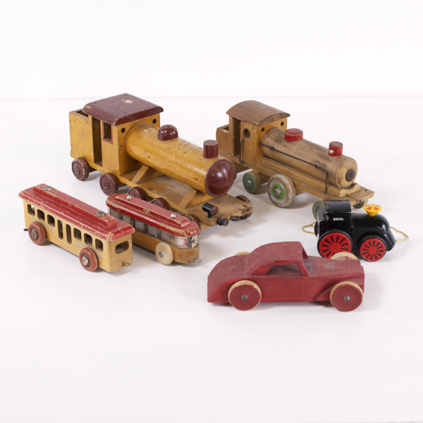 Träleksaker, 6 st, bl a Brio