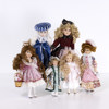 Porslinsdockor, 6 st, höjd 39 cm och mindre