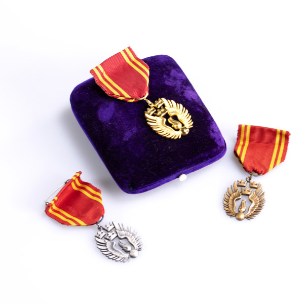 Medaljer, 3 st, Svenska Civilförsvaret