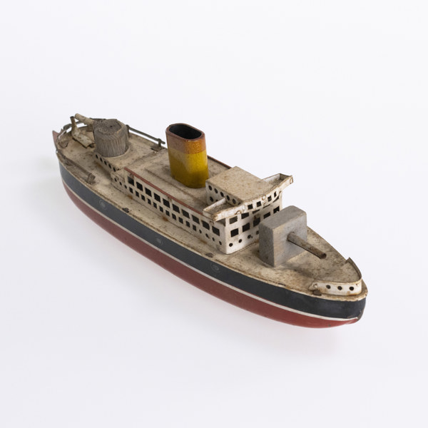 Båt, plåt, Tyskland, 1930-tal, längd 26 cm