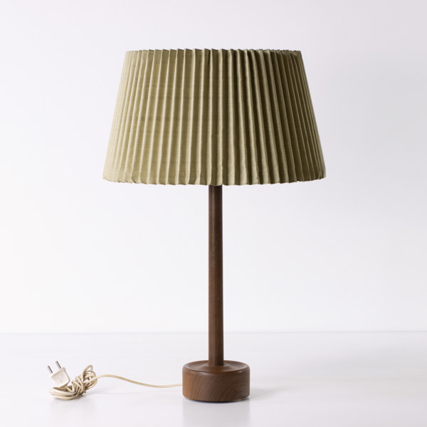 Bordslampa, teak, 60/70-tal, höjd 68 cm