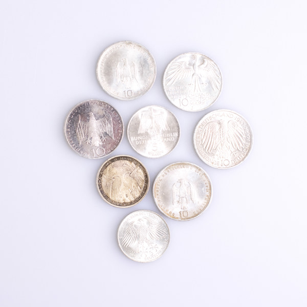 Mynt, silver, 8 st, Tyskland_27594a_8dbc050ea847bea_lg.jpeg