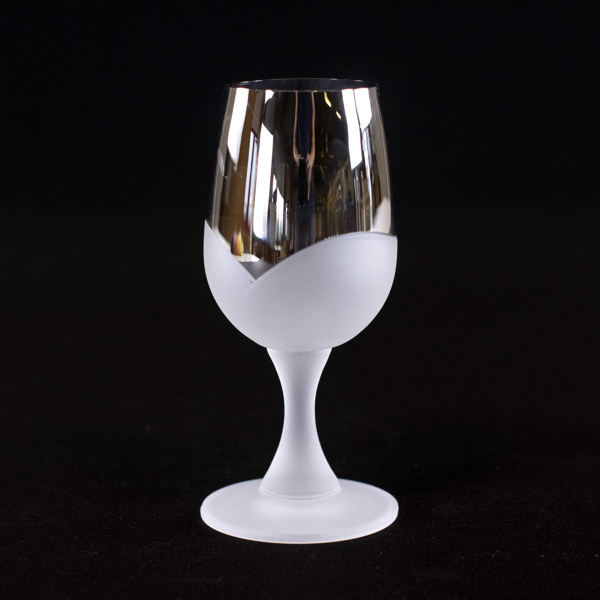 Vinglas, 12 st, frostat glas, höjd 13 cm