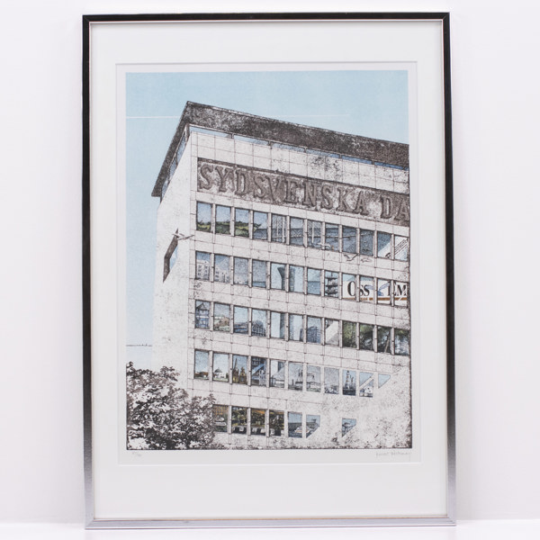 Bengt Böckman, litografi, "Sydsvenskan", signerad, numrerad 387/725