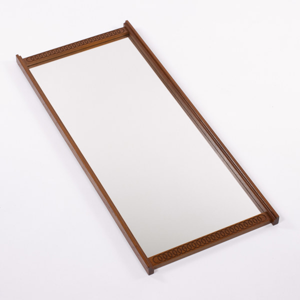 Spegel, teak, "Olympia", Fröseke, 60-tal, 90x38 cm
