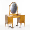 Sminkbord med spegel, björk, tidigt 1900-tal, bredd 121 cm