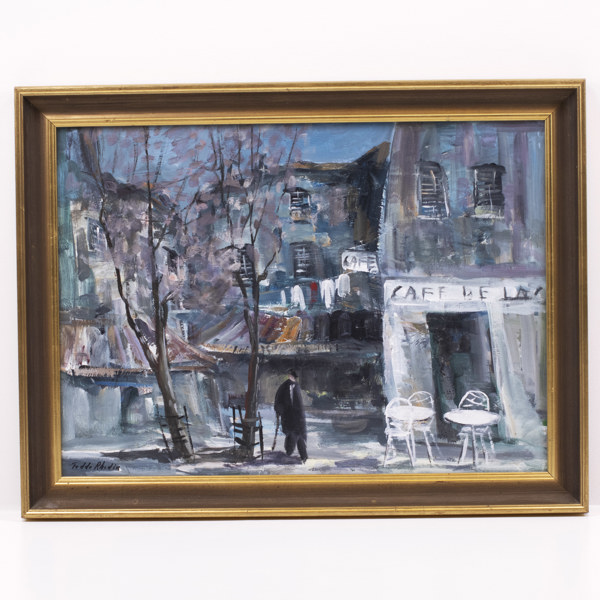 Tedde Rhodin, olja på pannå, signerad, 80x64 cm