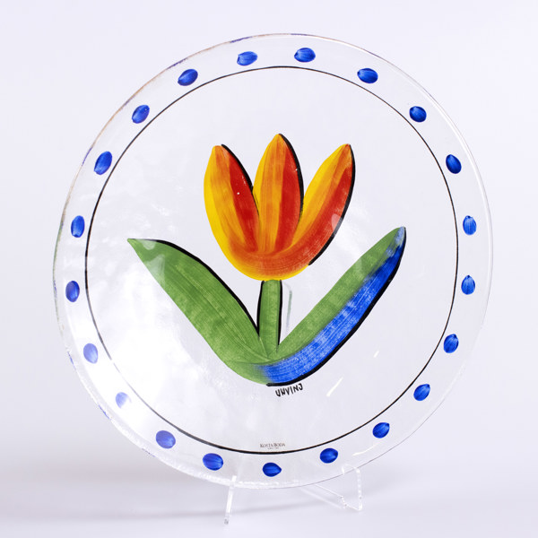 Ulrica Hydman-Vallien, fat, "Tulipa", Kosta Boda, diameter 33 cm