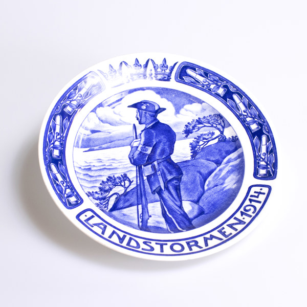 Tallrik, Landstormen 1914, Rörstrand, diameter 25 cm