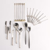 Serveringsbestick, skaldjursbestick, 22 delar, nysilver, tenn