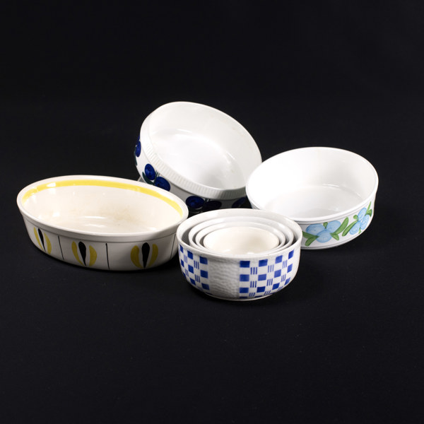 Ugnsformar, 7 st, Rörstrand, Gefle, Tyskland, 1900-talets mitt