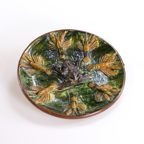 Albert Elfstrand, kräftfat, signerat, daterat 1952, diameter 32 cm