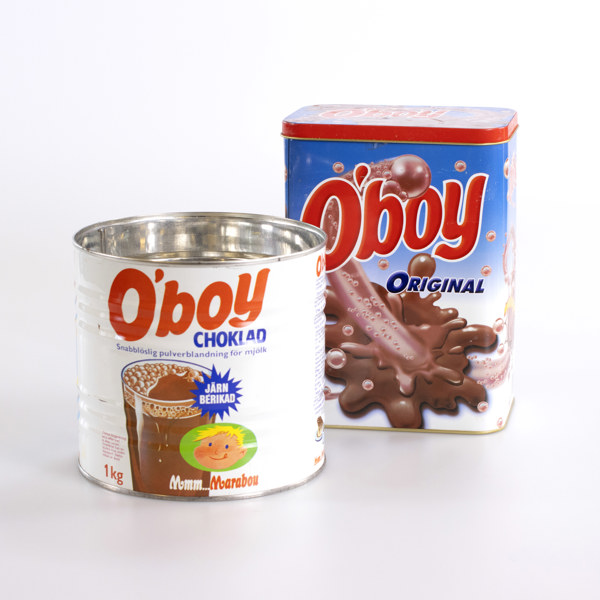 Plåtburkar, 2 st, O'boy