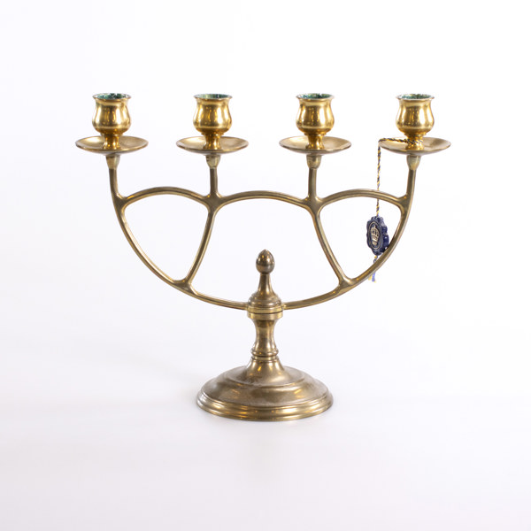 Kandelaber, mässing, Skultuna, No. 10, höjd 22 cm